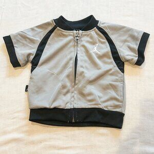 Air Jordan Baby Boys Gray and Black Short Sleeve Jacket